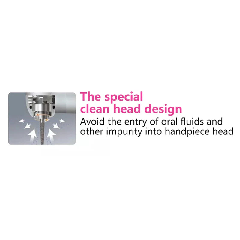 COXO CX207-A Turbina dental de alta velocidad Pieza de mano de alta velocidad Máquina de limpieza dental con spray de 3 vías Equipo de blanqueamiento Equipo dental
