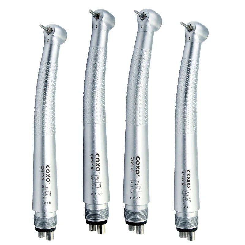 COXO CX207-B Turbina de aire dental de alta velocidad para pieza de mano, canal exterior, máquina de limpieza dental, equipo de instrumento de blanqueamiento